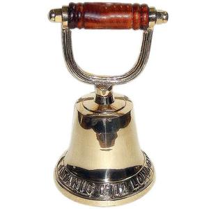 Cloche murale antique en laiton plaqué or cloches d'ancrage de bateau avec corde suspendue cloche à main article décoratif pour la maison de haute qualité - Product Image 6