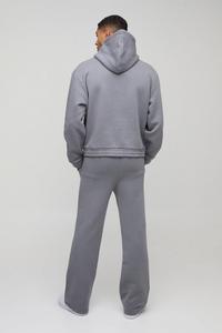 Conjunto Deportivo Personalizado de Felpa 100% Algodón de Alta Calidad, Sudadera con Capucha y Hombros Caídos, Pantalones Jogger, Unisex - Product Image 2