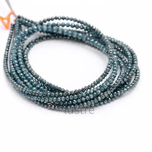 LUSTRE en LD Collar de cuentas de diamantes azules Joyería de cuentas finas 15 pulgadas Strand AAA + Excelente evaluación brillante de terceros - Product Image 1