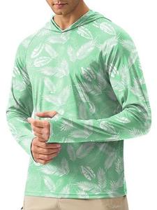 Personalizado bajo MOQ sublimación Impresión de secado rápido poliéster rendimiento pesca Sudadera con capucha UPF 50 camisa de pesca con capucha - Product Image 3