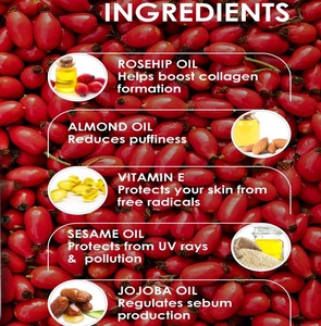 Suero facial de rosa mosqueta natural al por mayor con vitamina C y aceites esenciales para hidratación y reparación de la piel | Suministro a granel de etiqueta privada OEM - Product Image 2