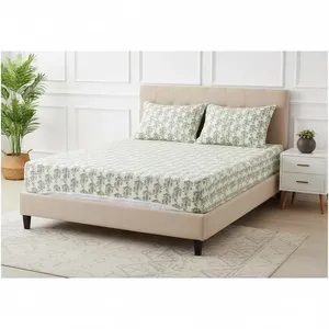 Ensemble de housse de couette King Size en coton égyptien imprimé à la main Kalamkari - Product Image 1
