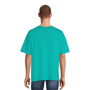 2025 nuevas camisetas de verano Casual Street-Wear ajuste relajado tela de algodón suave Color sólido cuello redondo Camiseta para hombres - Product Image 2