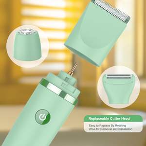 Rasoir électrique 3-en-1 pour femme, utilisation humide/sèche, tondeuse bikini pour visage, aisselles, jambes, bras, étanche, écran LCD, fonctions intimes - IPX7 - Product Image 2