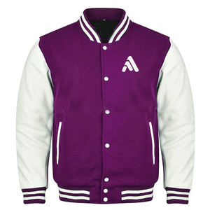 Veste universitaire décontractée unisexe personnalisée, corps en laine, patchs brodés, écologique, réversible, bomber universitaire - Product Image 3