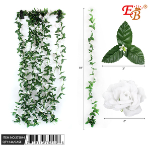 พวงมาลัยดอกไม้สีขาวขนาด 59 นิ้ว 144 ชิ้น/กล่อง รุ่น 375844 สำหรับพวงมาลัยและพวงหรีดงานแต่งงาน - Product Image 1