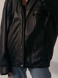 <b>Women</b> Oversize Wholesale <b>Black</b> Vintage Style genuine Leather Jacket Designer Jacket Fashionable Most Demanded for Winter - Product Image 4