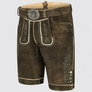 High Street Style Hommes Authentique Bavarois Lederhosen Broderie Personnalisée & OEM Disponible Motif Solide Oktoberfest Short En Cuir - Product Image 4