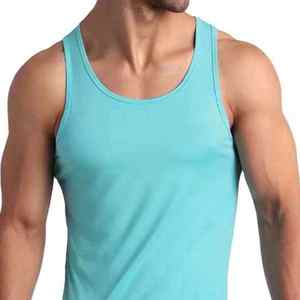 Débardeur de fitness pour hommes personnalisé haut élastique Gym Athletic Stringer personnalisé polyester respirant entraînement Gym débardeurs - Product Image 3