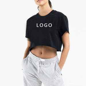 Top corto para mujer con el mejor diseño parcheado de alta calidad, camisetas recién llegadas de Material de algodón, ropa informal, camisetas cortas para mujer - Product Image 5