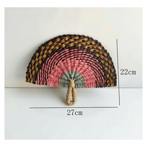 Abanico de Paja de Mar Hecho a Mano, Abanico Artesanal de Paja de Mar para Viajes, Decoración de Resorts y Colecciones de Regalos, Vietnam - Product Image 6