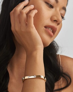 Chunky Baguette Station Cushion Diamond <b>Bangle</b> 0.64 Ct Natural Diamond G-H Color VS-SI Clarity 14K <b>Solid</b> <b>Gold</b> Wholesale Export - Product Image 2