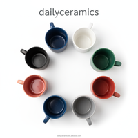 Mug à café en céramique bicolore de 11 oz, blanc, vierge pour sublimation, avec intérieur rouge et poignée, tasse à thé ou à lait, conforme aux normes alimentaires FDA