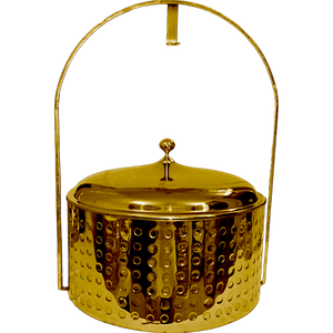 Stylish Golden Plated Food Warmer with Stainless Steel Pot and Handle Ideal for Buffet and Wedding Microwave Safe <b>Cooking</b> - Product Image 1