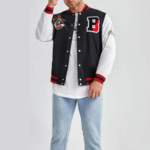 Wholesale Lightweight 2025 Customized Logo Printed OEM Service <b>Wool</b> Body Latest Style Full Sleeves Letterman Winter Jacket - Product Image 5