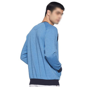 Tissu en molleton de coton uni confortable propre logo de haute qualité vêtements de mode hommes sweats en molleton de coton - Product Image 2