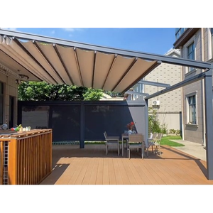Pérgola Retráctil <span class=keywords><strong>de</strong></span> Diseño Moderno para Jardín, <span class=keywords><strong>Toldo</strong></span> Eléctrico para Exteriores con Cubierta - Product Image 6