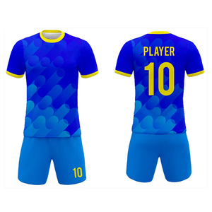 ชุดเสื้อฟุตบอลผ้าโพลีเอสเตอร์ฝรั่งเศสชุดเสื้อฟุตบอลระบายอากาศได้ดีมีการออกแบบใหม่สำหรับการฝึกซ้อมโลโก้ตามสั่ง - Product Image 1