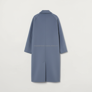 Abrigo de Lana Azul Personalizado para Mujer, Fabricante de Ropa de Invierno de Primera Calidad OEM y Marca Privada - Product Image 2