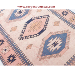 Hermosa alfombra de área de lana persa Bohemia hecha a máquina lavable y reversible para la decoración del hogar - Product Image 5