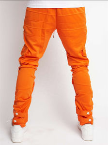 Pantalon de moto en toile taille moyenne en cuir artificiel décontracté coupe ajustée et respirant pour hommes avec logo personnalisé - Product Image 3