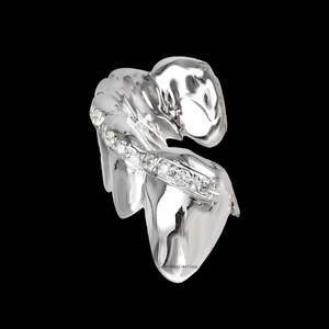 กริลล์ซเงินขัดเงาประดับเพชรโมอิสซาไนต์สำหรับฟันบนและฟันล่าง สไตล์มินิมอลฮิปฮอป งานเคลือบคุณภาพพรีเมียม - Product Image 3