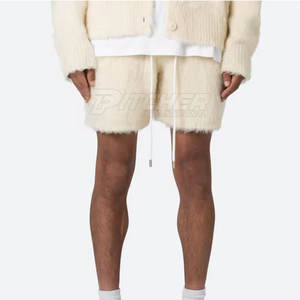 Shorts en laine pour hommes de qualité supérieure, couleur unie, taille mi-haute, toucher doux, respirant, écologique, léger, pour tenues décontractées - Product Image 4