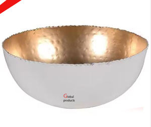 modern design oval shape <b>golden</b> finished hammered look metal serving platter for hotel restaurant and <b>bar</b> - Product Image 2