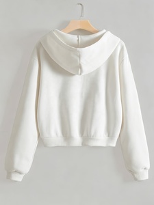 Sudadera con Capucha para Mujer de Alta Demanda, con Logotipo Personalizado, Estilo Casual, Corta, de Algodón, Manga Larga - Product Image 2