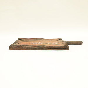Plateau de service en bois écologique fait main avec poignée, décoratif, compatible lave-vaisselle et micro-ondes, ustensile de cuisine durable pour servir les repas - Product Image 6