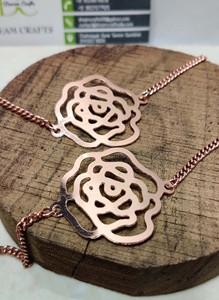 Bracelet en cuivre pour femmes de style antique de luxe sans plomb dernier cri haut de gamme chaîne haute de taille libre métal indien plaqué métal - Product Image 3