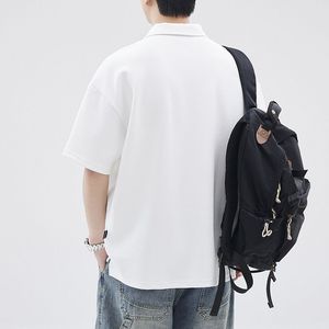 Men's Heavyweight Power Polo-Summer Casual <b>Half</b>-<b>Sleeve</b> T-<b>Shirt</b> American Loose Fit Plus Size Men's Polo <b>Shirts</b> - Product Image 3