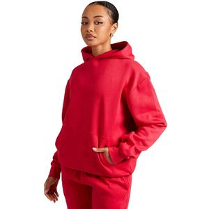 Sudadera con capucha roja básica para hombres y mujeres, jersey de lana Unisex, sudadera hecha a medida, sudaderas con capucha de moda al por mayor, ropa de calle - Product Image 2