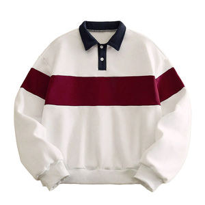 Sweat-shirt décontracté d'hiver pour homme Speemo Sports, manches longues, uni, 100% coton, séchage rapide, boutons sur le devant, 220g, style rugby - Product Image 1