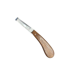 Cuchillos de pezuña de caballo para diestros, mango de madera, herramientas de corte de pezuña de caballo, herramientas de cuidado de caballos de acero inoxidable al carbono con logotipo personalizado - Product Image 5