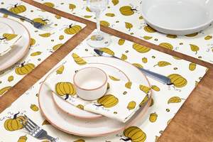 Otoño 100% pulgadas-Diseño de hojas, algodón, lavable otoño/Acción de Gracias, cocina, comedor y decoración de fiesta-Bellota - Product Image 5