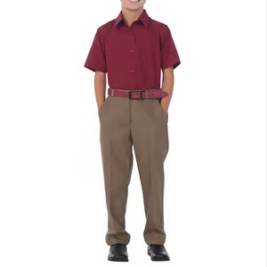 Conjunto de camisa y falda para niños y niñas de escuela primaria con logotipo personalizado, uniformes escolares de dos piezas para niños - Product Image 1