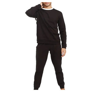 Conjunto de 2 Piezas de Sudadera con Capucha y Pantalones Deportivos Estampados Personalizados, Sudadera de Cuello Redondo 100% Algodón Orgánico de Secado Rápido, Transpirable y con Cintura Elástica - Product Image 2