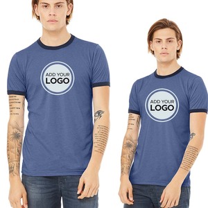 Pima 100% coton Jersey gros personnalisé hommes t-shirt 180g mince lâche DTG impression broderie à manches courtes sonnerie t-shirts - Product Image 1