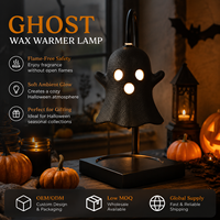 Lampe chauffe-bougie LANJO Ghotic Ghost Timer Dimmer avec hauteur réglable pour décoration d'Halloween