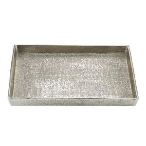 Bandeja DE SERVICIO DE Metal moderna de forma Rectangular de Color plateado más vendida, tamaño y logotipo personalizados para restaurantes de hoteles en casa - Product Image 1