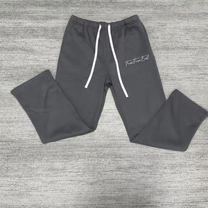 Pantaloni Tuta Larghi Dettagliati in Tessuto Pesante Rosa e Grigio Effetto Acid Wash, Jogger Oversize da <span class=keywords><strong>Uomo</strong></span> P-120 - Product Image 2