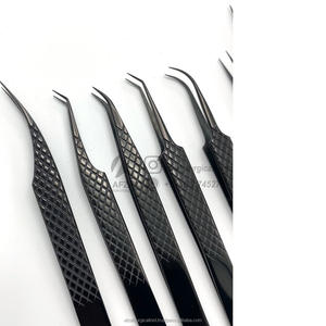 Extensions de cils en vrac de marque privée pince à épiler Logo personnalisé accessoires outil pince à cils ensemble or boîte en acier finition inoxydable - Product Image 6