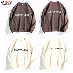 Sweatshirts à col rond pour hommes Votre propre logo Design Solid Color Fleece Fabric Pullover Sweatshirts By Viky Industri - Product Image 6