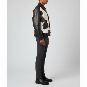 Chaqueta de cuero hecha a mano de Pakistán, de piel de vaca y de cabra, lista para enviar, chaquetas disponibles OEM al por mayor - Product Image 5