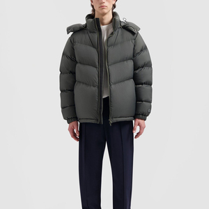 Chaqueta de Invierno Personalizada para Hombre, con Capucha, Acolchada, Ecológica, Transpirable, de Secado Rápido, Impermeable, con Cierre, de Tela de Lona, con Cuello Alto - Product Image 4