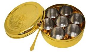 ชุดเครื่องปรุงรสสแตนเลสทรงกลม กล่องใส่เครื่องเทศสำหรับครัว พร้อมช้อนตักเครื่องเทศ กล่องใส่เครื่องเทศสแตนเลส - Product Image 2