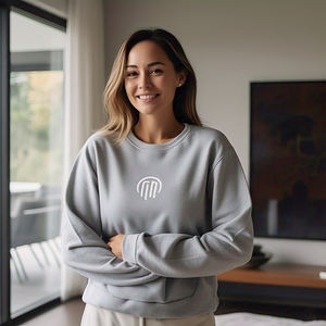 Sudaderas holgadas con hombros caídos para mujer, sudaderas de invierno de peso medio 400 GSM, sudadera de lana de estilo callejero para mujer - Product Image 3