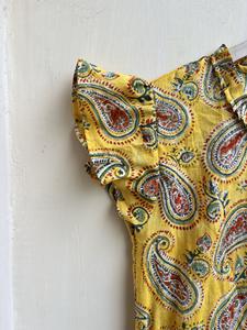 Coton indien Hippie Paisley bohème Gypsy MAXI Boho robe pour femmes décontracté Floral robe courte licou décolleté gland - Product Image 4