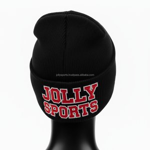 Gorro de invierno para mujer, gorro de punto acrílico, tejido elástico, logotipo personalizado, diseño de parche bordado, gorros de Jacquard de varios colores - Product Image 5